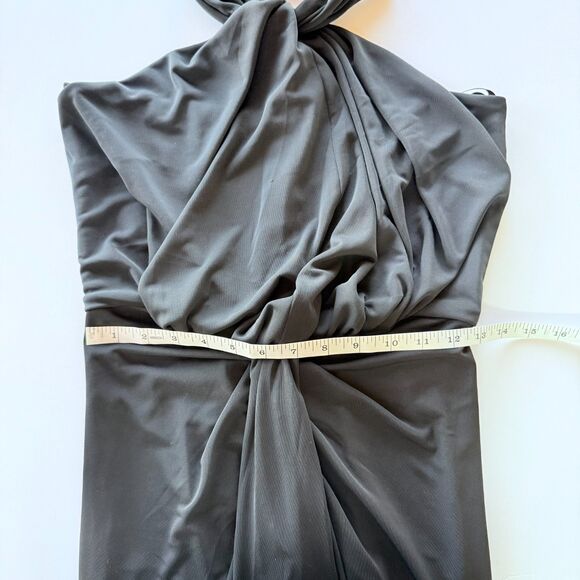 NWT Cinq a Sept Kaily Twist Halter Jersey Midi Dress in Black Size 6 - Picture 16 of 16